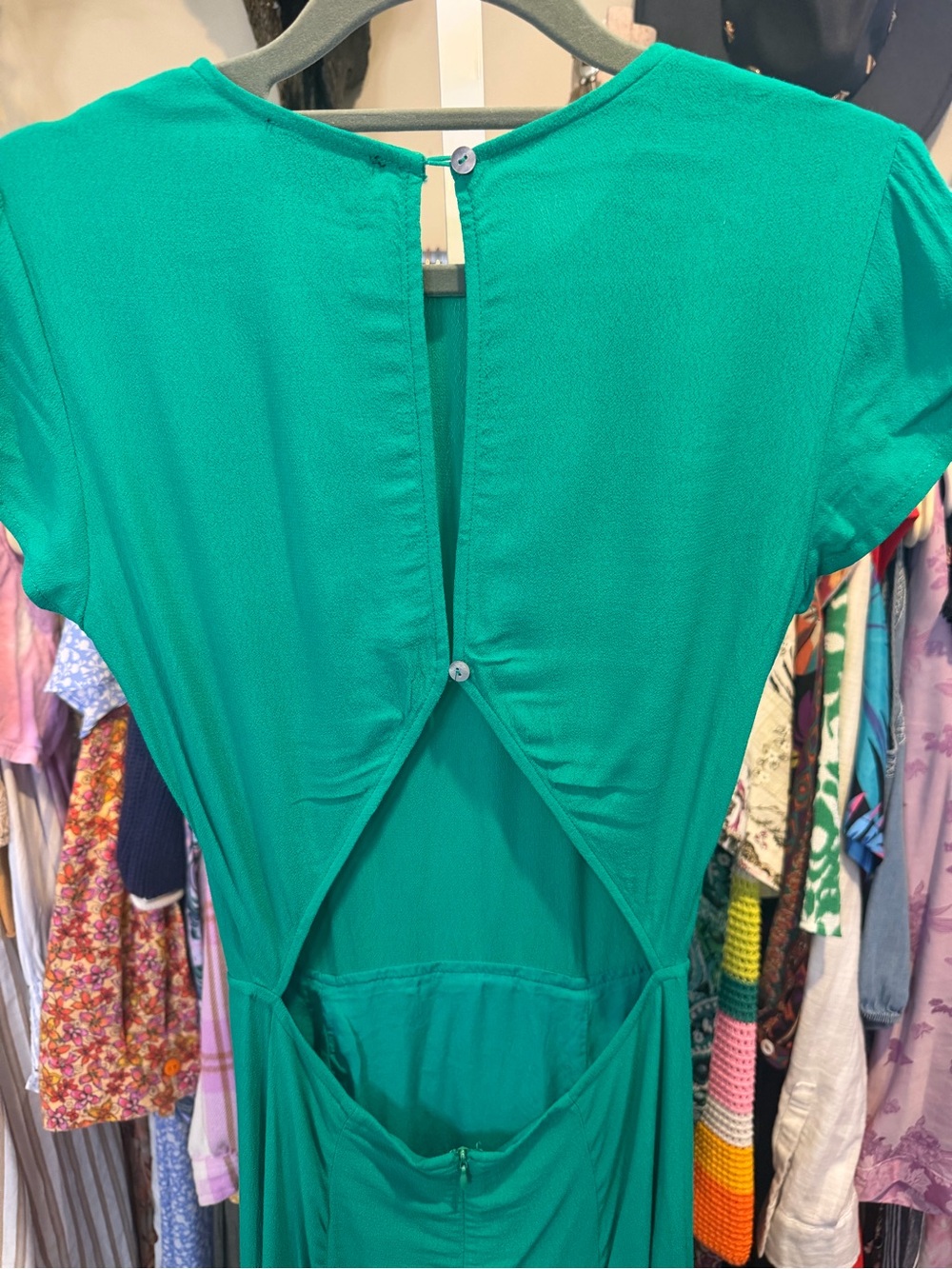 NWOT Vici Green Back Cutout Midi Dress - Picture 8 of 8